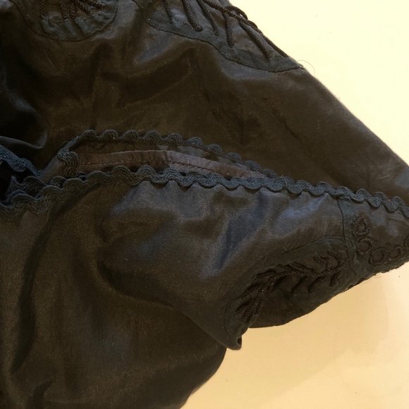 Gold Hawk embroidered silk mini dress SMALL - Picture 5 of 8